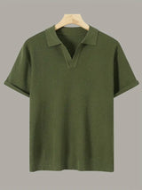 Men’s Solid Knit Short-Sleeve Shirt