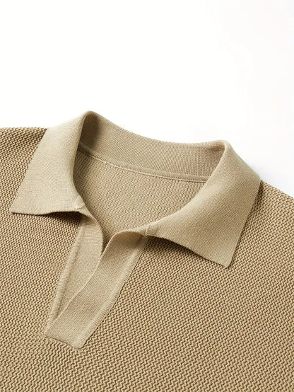 Men’s Solid Knit Short-Sleeve Shirt