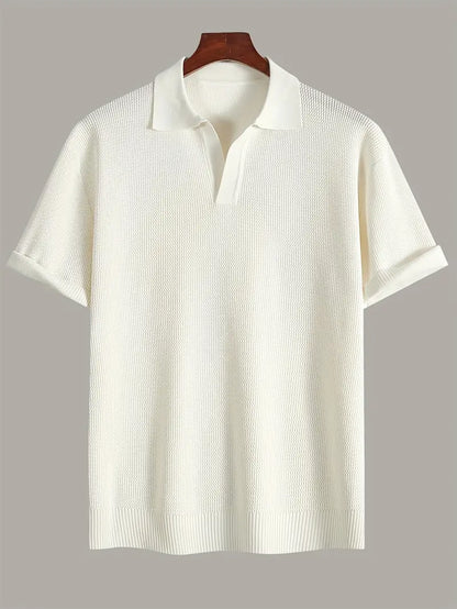 Men’s Solid Knit Short-Sleeve Shirt