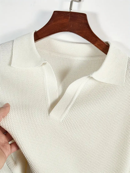 Men’s Solid Knit Short-Sleeve Shirt