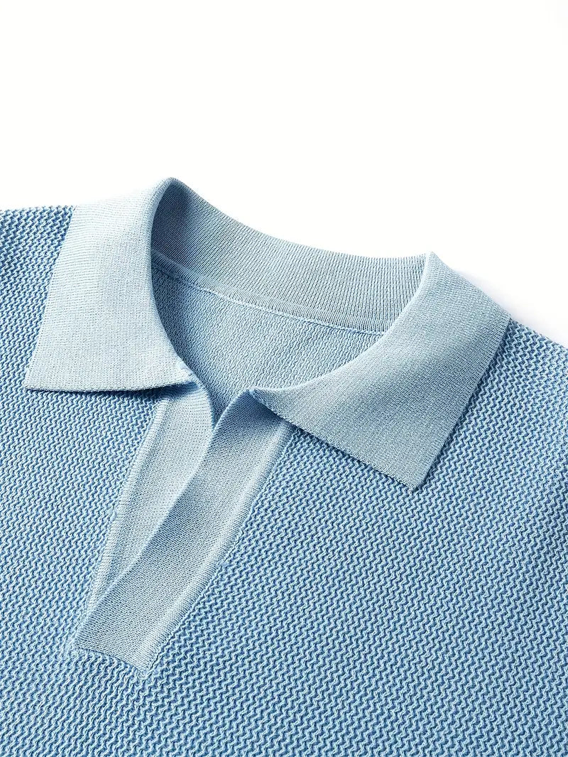 Men’s Solid Knit Short-Sleeve Shirt