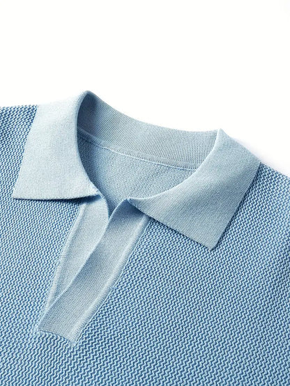 Men’s Solid Knit Short-Sleeve Shirt