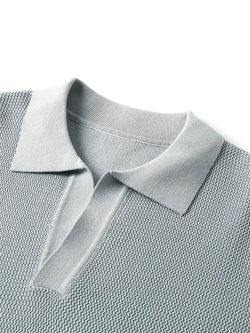 Men’s Solid Knit Short-Sleeve Shirt