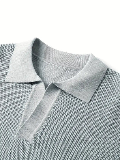 Men’s Solid Knit Short-Sleeve Shirt