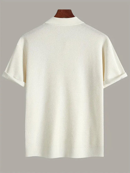 Men’s Solid Knit Short-Sleeve Shirt