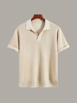Men’s Solid Knit Short-Sleeve Shirt