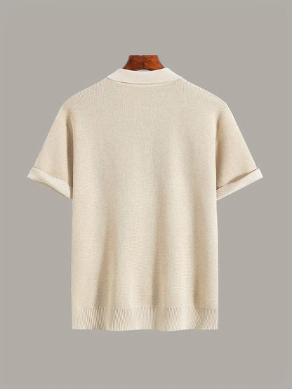 Men’s Solid Knit Short-Sleeve Shirt