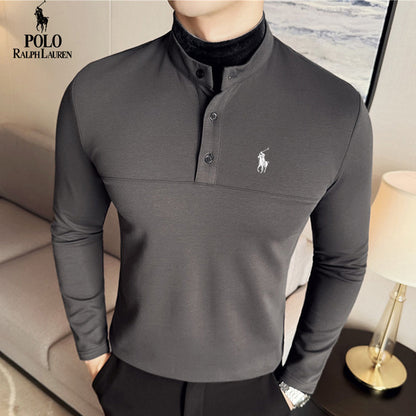 Premium Double-Layer Half-High Collar Shirt