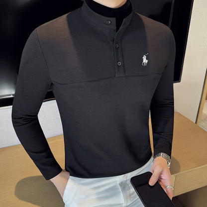Premium Double-Layer Half-High Collar Shirt