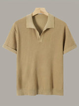 Men’s Solid Knit Short-Sleeve Shirt