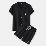 Men's Summer Linen Tracksuit Set